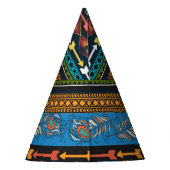 Ethnic Feathers: Stickerei Boho Chic Partyhütchen (Rückseite)