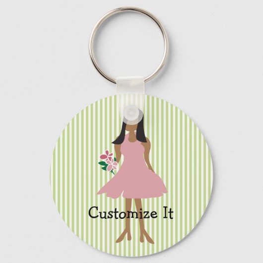 Ethnic Female Wedding Schlüsselanhänger (Vorderseite)