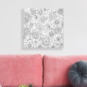 Ethnic Floral Doodle 6 Leinwanddruck (Insitu (Wohnzimmer))