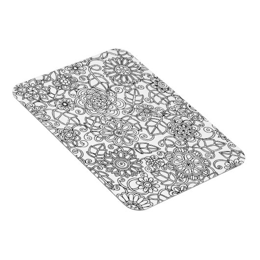 Ethnic Floral Doodle Magnet (Rechte Seite)