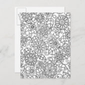 Ethnic Floral Doodle Postkarte (Vorne/Hinten)