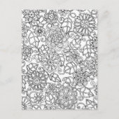 Ethnic Floral Doodle Postkarte (Vorderseite)