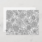 Ethnic Floral Doodle Postkarte (Vorne/Hinten)