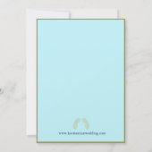 Ethnic Floral Frame indische Hochzeit Speichern Si Einladung (Rückseite)