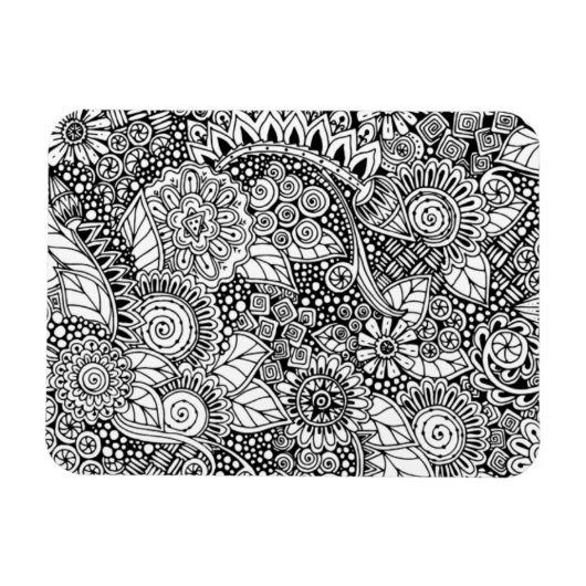 Ethnic Floral Inspiriert Magnet (Horizontal)
