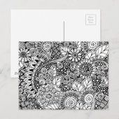 Ethnic Floral Inspiriert Postkarte (Vorne/Hinten)