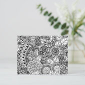 Ethnic Floral Inspiriert Postkarte (Stehend Vorderseite)