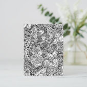 Ethnic Floral Inspiriert Postkarte (Stehend Vorderseite)