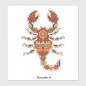 Ethnic Floral Scorpion Aufkleber (Blatt)