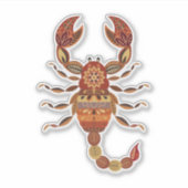 Ethnic Floral Scorpion Aufkleber (Vorderseite)