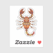 Ethnic Floral Scorpion Aufkleber (Blatt)