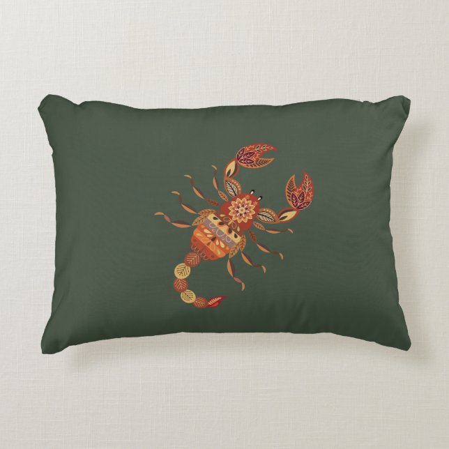 Ethnic Floral Scorpion Dekokissen (Vorderseite)