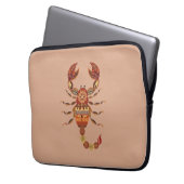 Ethnic Floral Scorpion Laptopschutzhülle (Vorderseite Links)