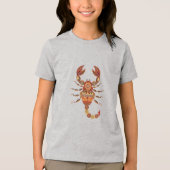 Ethnic Floral Scorpion Tri-Blend Shirt (Vorderseite)
