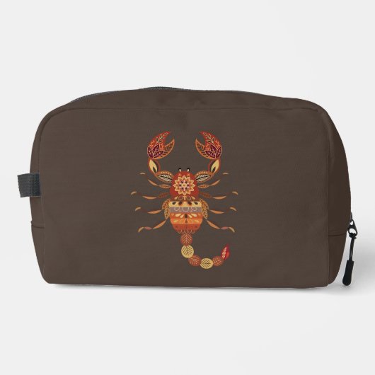 Ethnic Floral Scorpion Waschbeutel (Vorderseite)