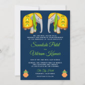 Ethnic Folk Art Elephant Indian Wedding Einladung (Vorderseite)