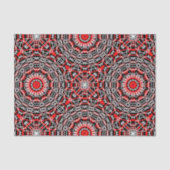 Ethnic Folk Bohemisch Red Black and White Pattern Seidenpapier (Vorderseite)