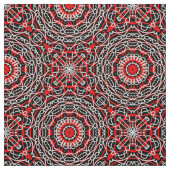 Ethnic Folk Bohemisch Red Black and White Pattern Stoff (Muster)