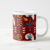 Ethnic Folk Floral Pattern Jumbo-Tasse (Rechts)