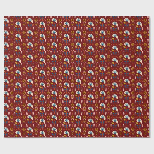 Ethnic Folk Pattern Geschenkpapier (Flach)