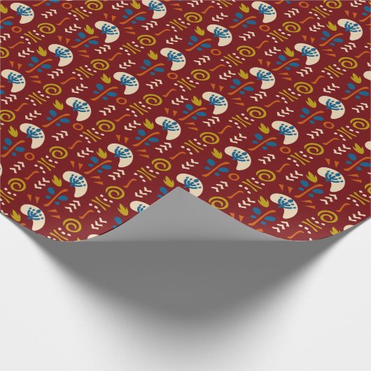 Ethnic Folk Pattern Geschenkpapier (Ecke)