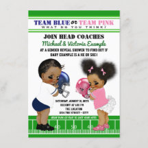 Ethnic Football Gender Reveal Baby Shower