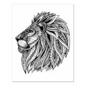 Ethnic Gemustert Lion Head Gummistempel (Prägung)