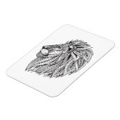 Ethnic Gemustert Lion Head Magnet (Linke Seite)
