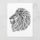 Ethnic Gemustert Lion Head Postkarte (Vorderseite)