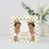 Ethnic Gender Reveal Baby Shower Einladung (Stehend Vorderseite)