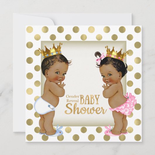 Ethnic Gender Reveal Baby Shower Einladung (Vorderseite)