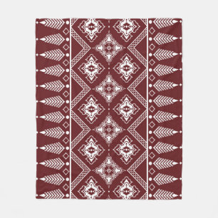 Ethnic Geometric Asian Style Muster Fleecedecke