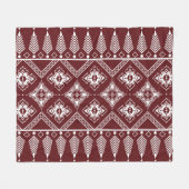 Ethnic Geometric Asian Style Muster Fleecedecke (Vorderseite (Horizontal))