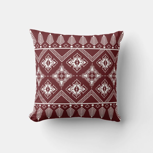 Ethnic Geometric Asian Style Muster Kissen (Vorderseite)