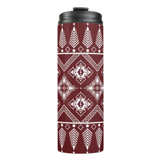 Ethnic Geometric Asian Style Muster Thermosbecher (Vorderseite)