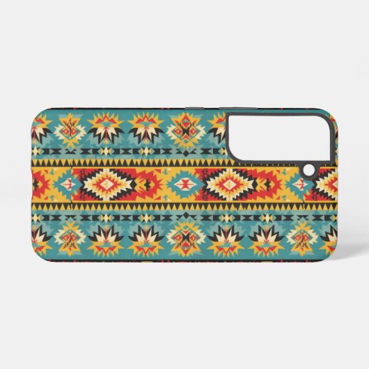 Ethnic Geometric Design Samsung Galaxy Hülle (Rückseite (Horizontal))