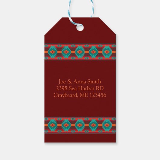 Ethnic Geometric Southwest Native Geschenkanhänger (Vorderseite)