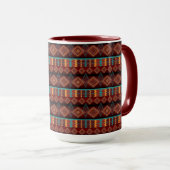Ethnic Geometric Tribal Tasse (VorderseiteRechts)
