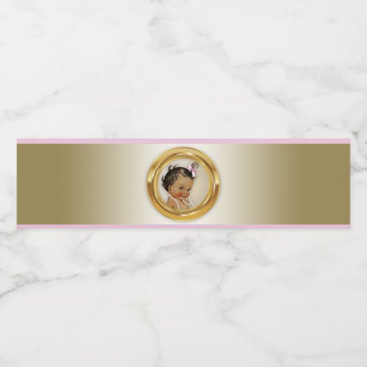 Ethnic Girl Baby Dusche Wasserflaschen Labels Wasserflaschenetikett (Einzelnes Label)