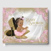 Ethnic Girl Baby Shower Gästebuch (Vorderseite)