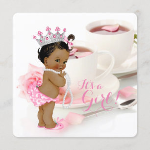 Ethnic Girl Baby Shower Tee Party Einladung