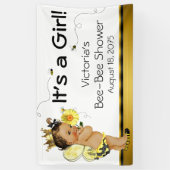 Ethnic Girl Bee Baby Shower Banner (Vertikal)
