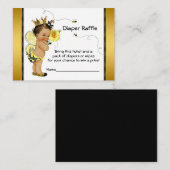 Ethnic Girl Bee Diaper Raffle Ticket Begleitkarte (Vorne/Hinten)
