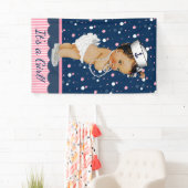 Ethnic Girl Nautical Baby Shower Banner (Insitu)