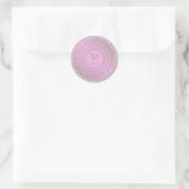 Ethnic Gradient Mandala Classic Round Sticker (Tasche)