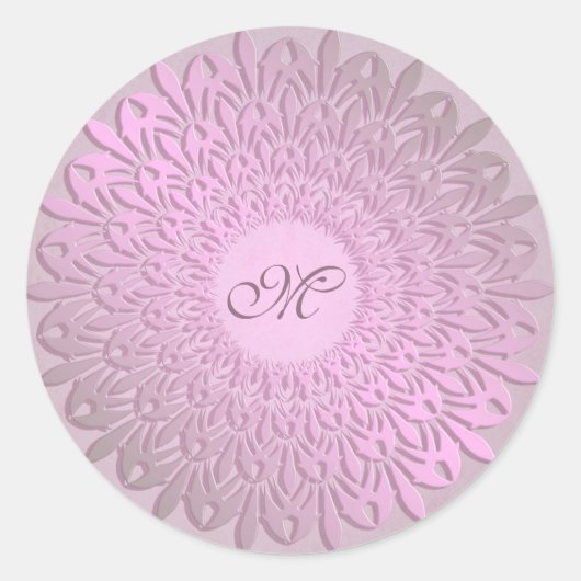 Ethnic Gradient Mandala Runder Aufkleber (Vorderseite)