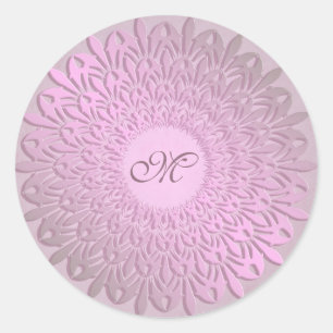 Ethnic Gradient Mandala Runder Aufkleber