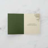 Ethnic Green Boho Spirals Wedding Foto Vielen Dank Dankeskarte (Innenseite)