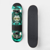 ETHNIC GREEN OWL SKULL SKATEBOARD (Vorderseite)