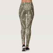 Ethnic Hand Drawn Boho Tile Leggings (Rückseite)